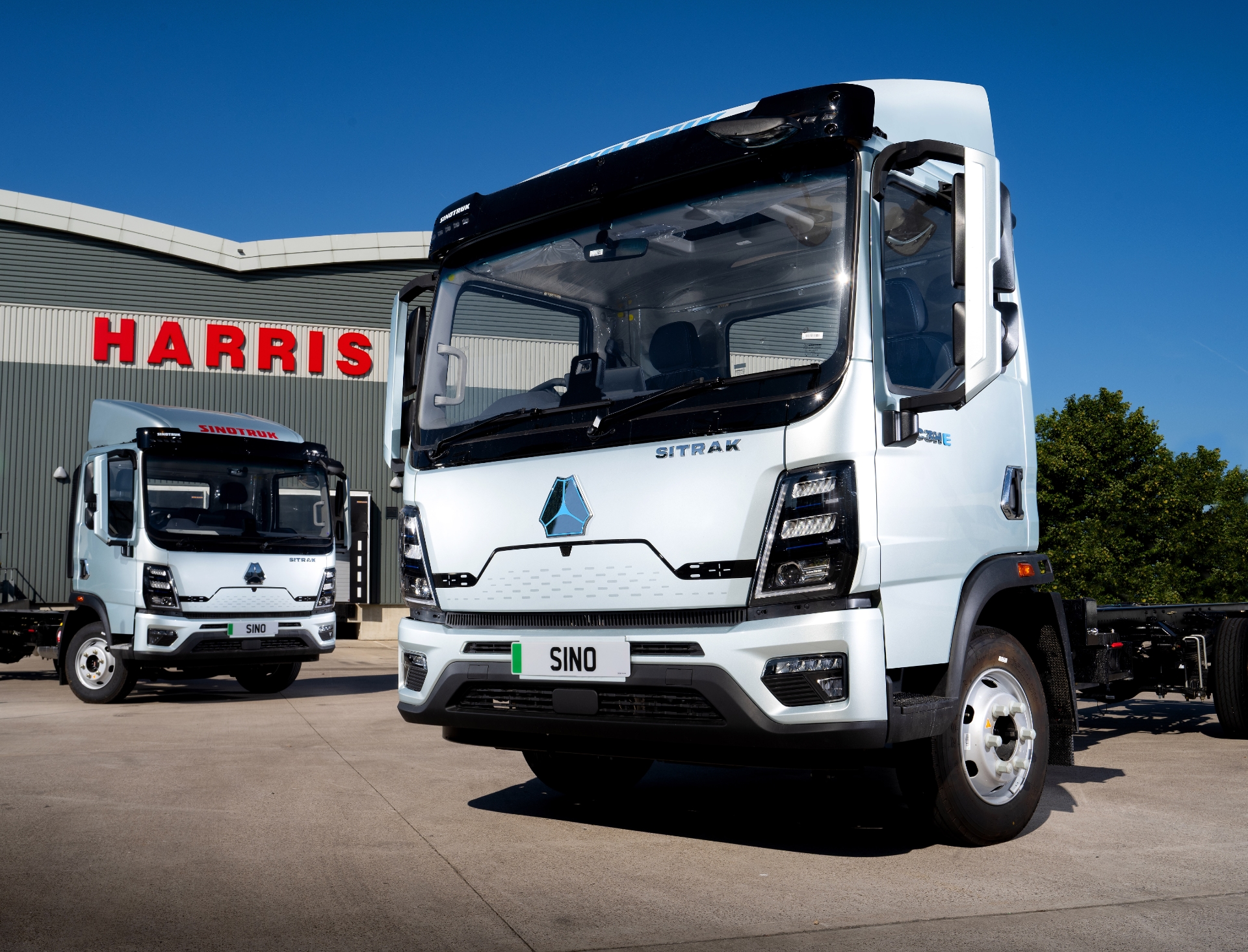 SINOTRUCK vehicles outside Harris dealership